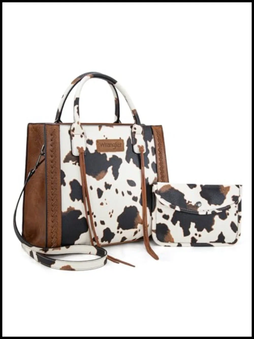 Vegan Leather Satchel Tote Bag with Detachable Strap